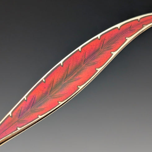 北欧ヴィンテージ エナメル装飾 純銀製 コーヒースプーン6本セット 計45g Otter Hval