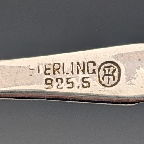 北欧ヴィンテージ エナメル装飾 純銀製 コーヒースプーン6本セット 計45g Otter Hval