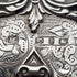 1898 British antique sterling silver double-sided extra thick card case 127g relief decoration Joseph Gloster Very good condition