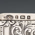 1901 British antique scroll engraved sterling silver card case 68g WILLIAM M. HAYES