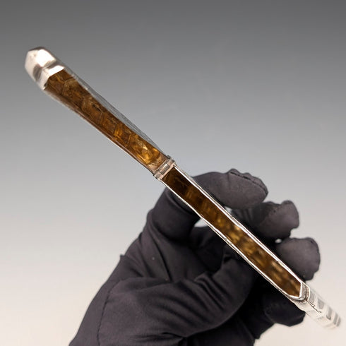 1901 年英國古董捲軸雕刻純銀卡片盒 68 克 WILLIAM M. HAYES