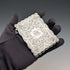 1901 British antique scroll engraved sterling silver card case 68g WILLIAM M. HAYES