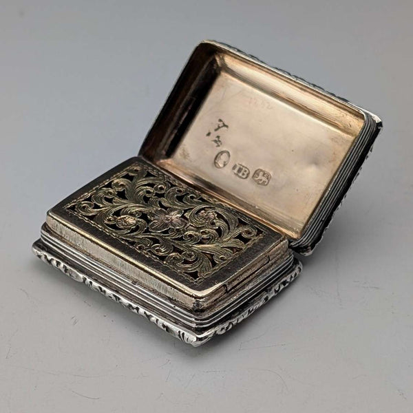 1824 British Antique Sterling Silver Vinaigrette 19.5g John Bettridge