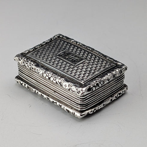 1824 British Antique Sterling Silver Vinaigrette 19.5g John Bettridge