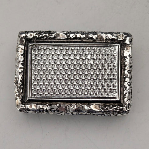 1824 British Antique Sterling Silver Vinaigrette 19.5g John Bettridge