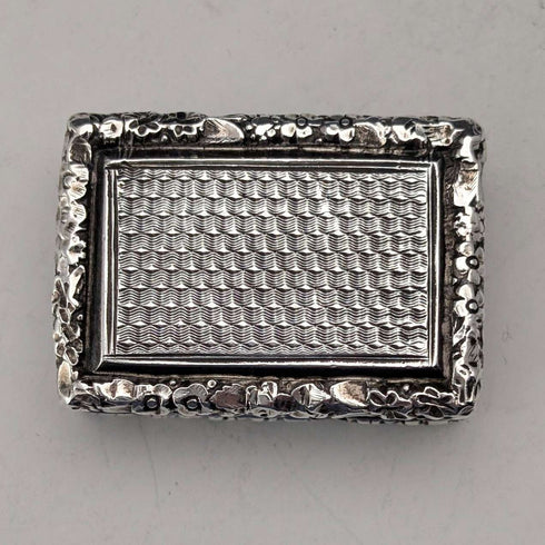 1824 British Antique Sterling Silver Vinaigrette 19.5g John Bettridge