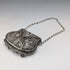 Vintage silver filigree purse with chain, coin purse, 40g