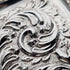 Circa 1900 British antique silver plate relief carved square dressing table tray