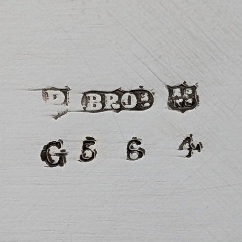 Antique British silver plated oval breadboard by Briddon Brothers