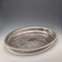 Vintage British silver plate oval gallery tray, 40cm wide