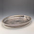 英国ヴィンテージ シルバープレート製 オーバル型 ギャラリートレイ 幅40cm