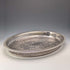 Vintage British silver plate oval gallery tray, 40cm wide