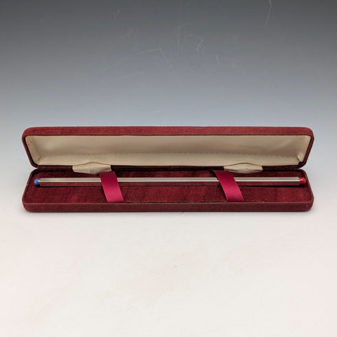 1975年 英国ヴィンテージ 純銀製定規&ボールペン William Manton ケース付