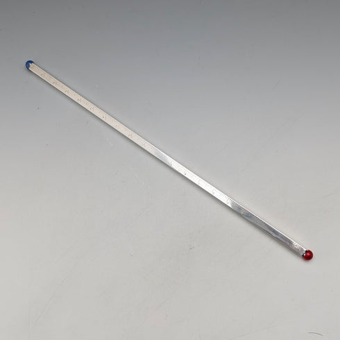 1975 British vintage sterling silver ruler and ballpoint pen William Manton with case