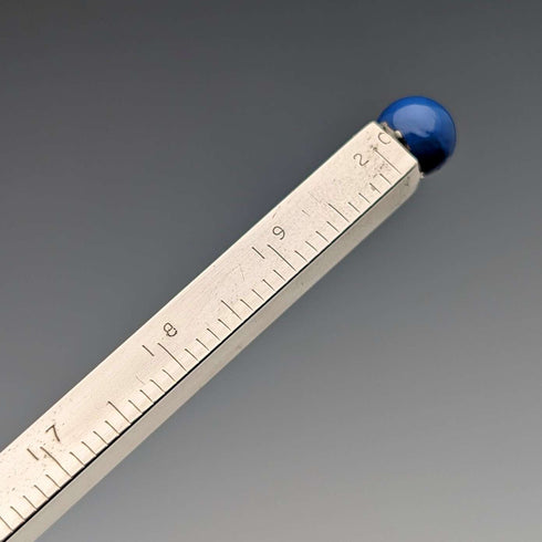 1975 British vintage sterling silver ruler and ballpoint pen William Manton with case