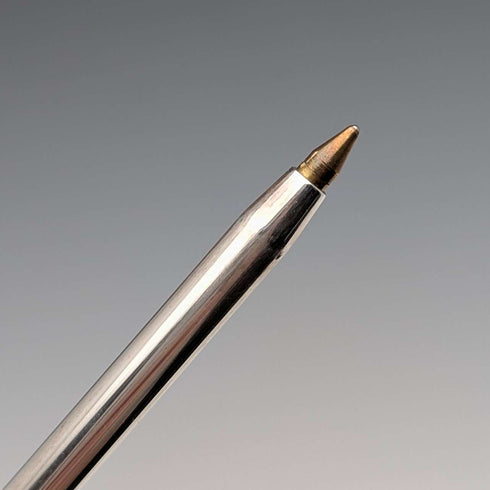 1975 British vintage sterling silver ruler and ballpoint pen William Manton with case