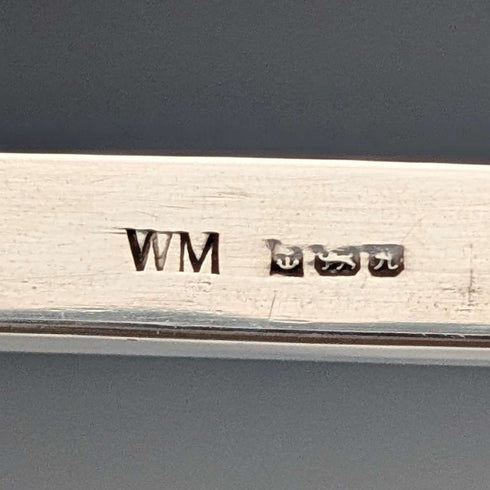1975 British vintage sterling silver ruler and ballpoint pen William Manton with case