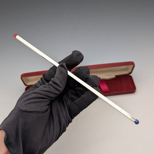 1975年 英国ヴィンテージ 純銀製定規&ボールペン William Manton ケース付