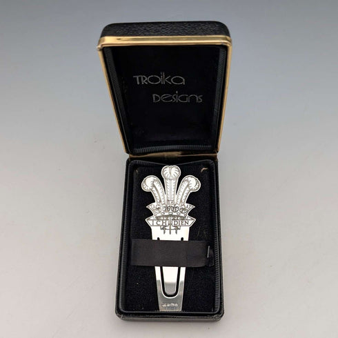 1981年 英国ヴィンテージ ブックマーク(しおり) Troika Designs Ltd ケース付