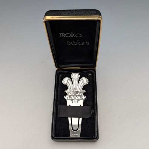 1981年 英国ヴィンテージ ブックマーク(しおり) Troika Designs Ltd ケース付