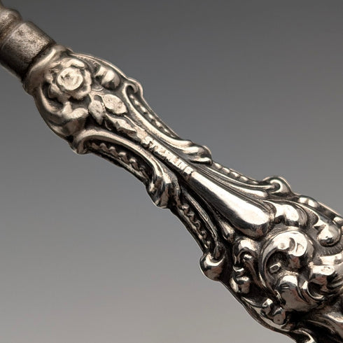 20世紀早期美國古董純銀手柄紐帶扣鉤