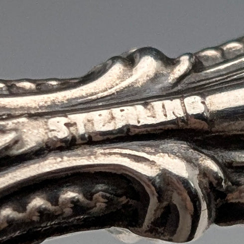 20世紀早期美國古董純銀手柄紐帶扣鉤