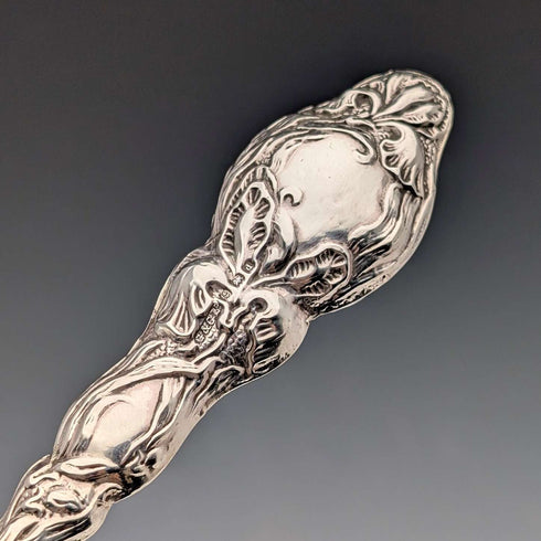 1903 British antique sterling silver handle shoehorn and button hook set G&C Ltd