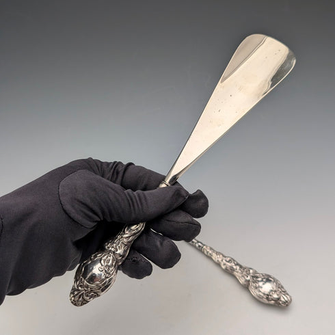 1903 年英國古董純銀手柄鞋拔與連結鉤套裝 G&C Ltd