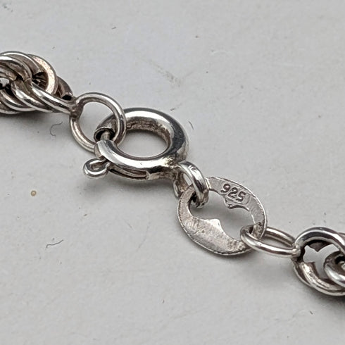 英国ヴィンテージ 純銀製 ツイストチェーン ネックレス63cm International Bulleton&Metal Brokers