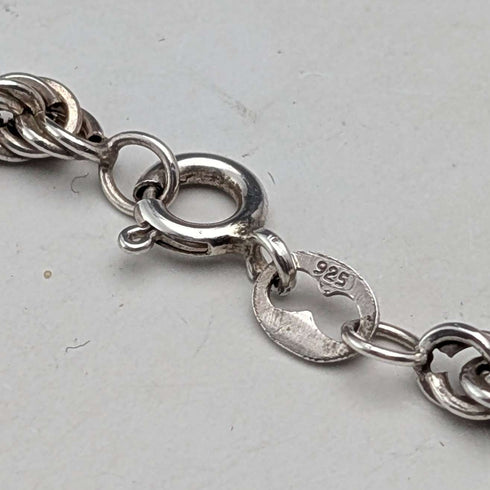 British Vintage Sterling Silver Twisted Chain Necklace 63cm International Bulleton&Metal Brokers