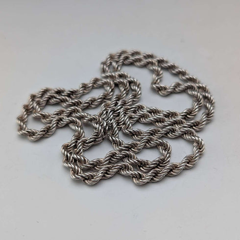 British Vintage Sterling Silver Twisted Chain Necklace 63cm International Bulleton&Metal Brokers