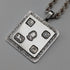 1977 British pure silver jubilee ingot pendant, 32g, with pure silver twist necklace RJ