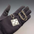 1977 British pure silver jubilee ingot pendant, 32g, with pure silver twist necklace RJ