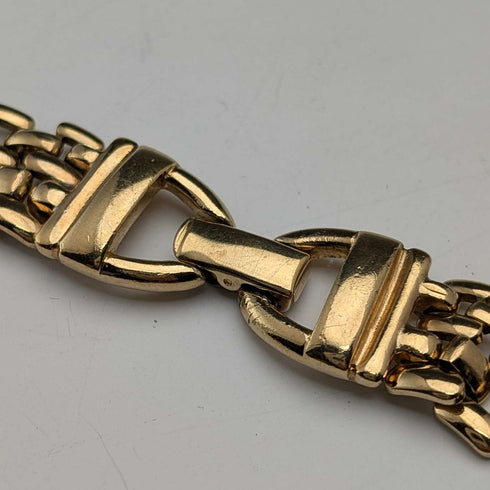 British Vintage 9ct Rold Gold Panther Link Necklace Henry Griffith & Sons Ltd
