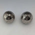 Vintage silver plate egg-shaped spice rack pair
