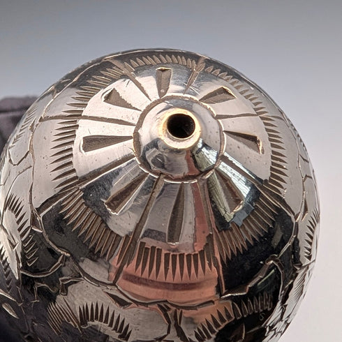 Vintage silver plate egg-shaped spice rack pair