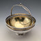 German antique 800 silver basket with handle 137g Wilkins