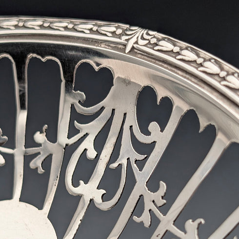 1910年 英国アンティーク 純銀製 小型脚付きディッシュ ペア 計104g Mappin&Webb