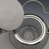 Vintage British hobnail cut glass jar with handle and silver plate lid