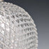 Vintage British hobnail cut glass jar with handle and silver plate lid