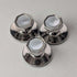 British vintage sterling silver and white mother of pearl shirt stud buttons, set of 3, AUSTIN REED, in case