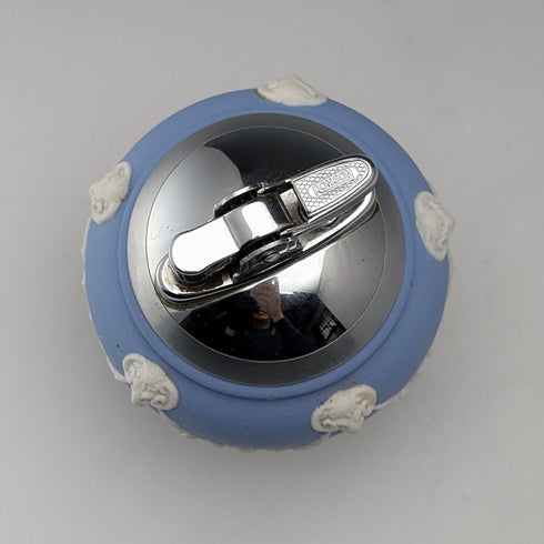 British vintage Wedgwood Jasperware Ronson oil lighter, vase shape