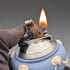 British vintage Wedgwood Jasperware Ronson oil lighter, vase shape