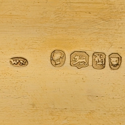 1843 年英國古董鍍金銀蓋玻璃飾品盒,威廉尼爾製作