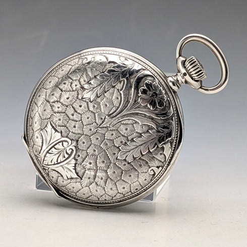 1926年頃 アンティーク ロンジン 懐中時計 銀側ハンターケース アラビアインデックス 動作良好