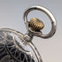 Antique Swiss made unsigned pocket watch with silver side niello decoration, slim hunter case, in good working order