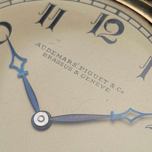 1928 Audemars Piguet Pocket Watch K18 Gold Slim Open Face Overhauled