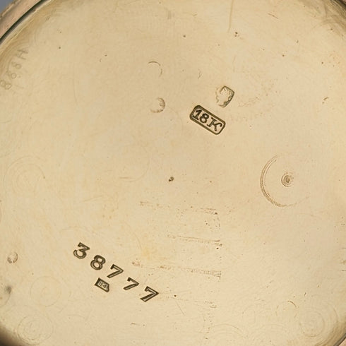 1928 Audemars Piguet Pocket Watch K18 Gold Slim Open Face Overhauled