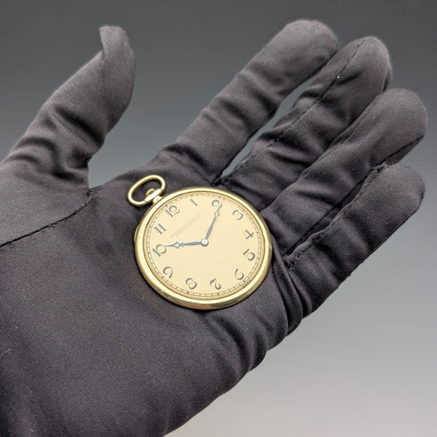1928 Audemars Piguet Pocket Watch K18 Gold Slim Open Face Overhauled