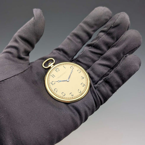 1928 Audemars Piguet Pocket Watch K18 Gold Slim Open Face Overhauled